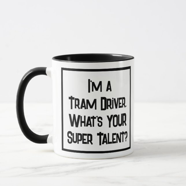 Mug Tram Driver Super Talent. Pilote de tram (Gauche)
