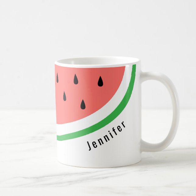 Mug tranche de pastèque de nom personnalisé (Droite)