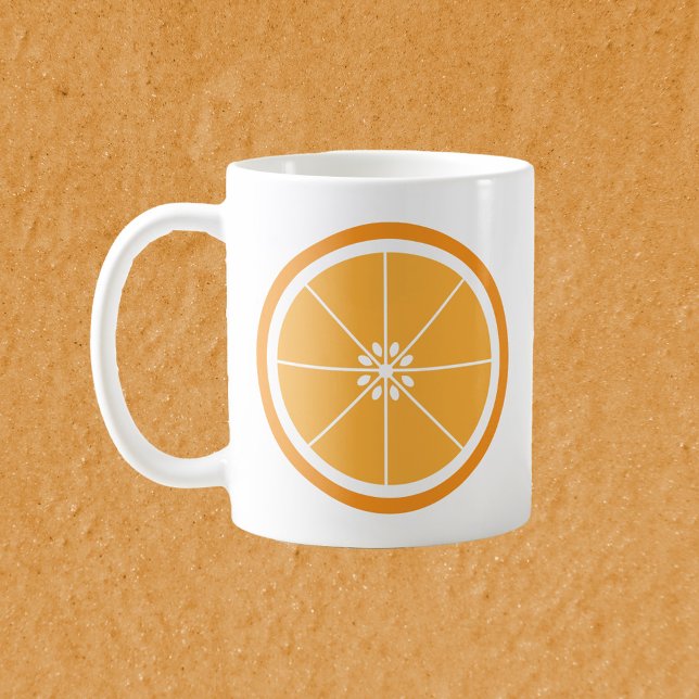 Mug Trancher d'agrumes de fruits orange (A mug featuring an orange slice on each side)