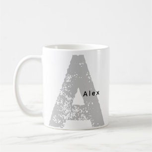 Mug Trandy surdimensionné Monogramme initial et nom Mu