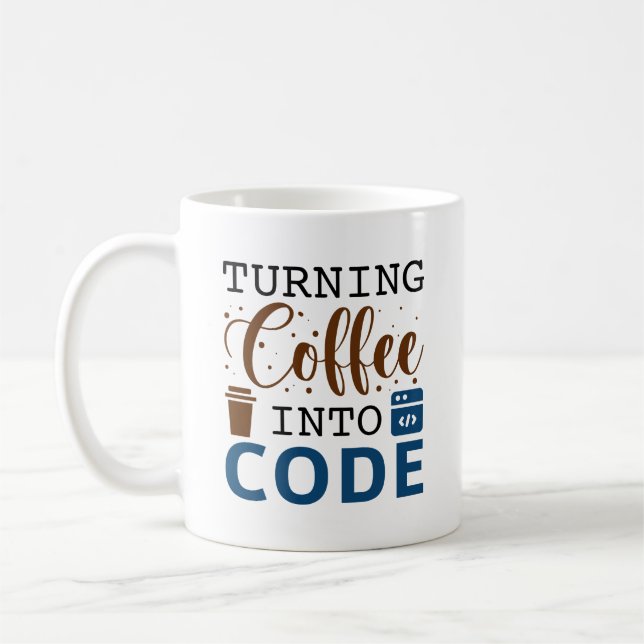 Mug Transformer Le Café En Code (Gauche)