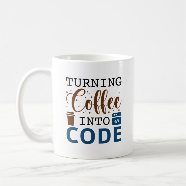 Mug Transformer Le Café En Code (Gauche)