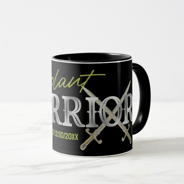 Mug Transplant Guerrier Conception Vintage Personnalis (Devant droit)