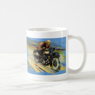 Mug Transport de voyage vintage, moto de course