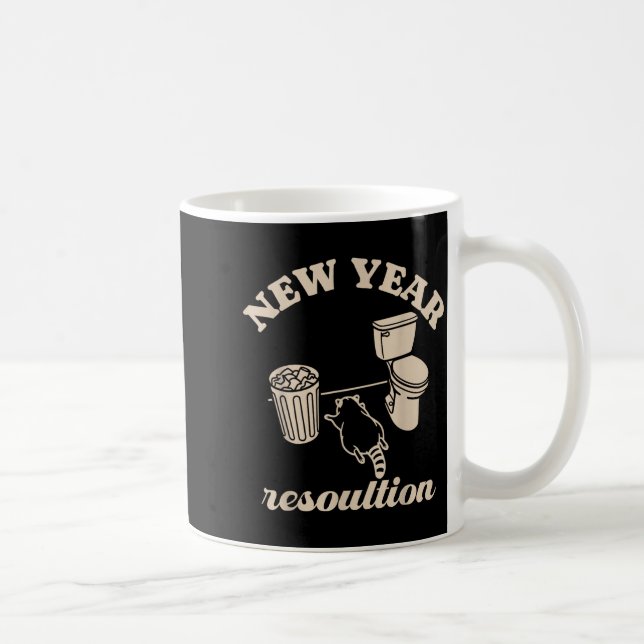 Mug Trashed Panda New Year Resolution Funny Drunk Racc (Droite)