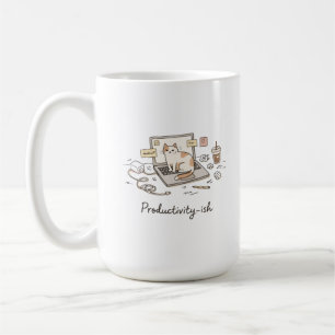 Mug Travail à domicile productif façon humour