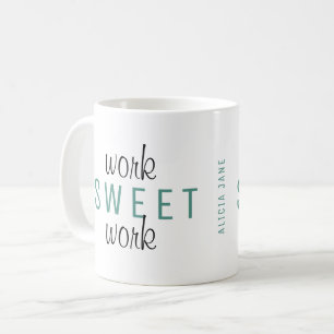 Mug Travail amusant du travail à domicile typographie