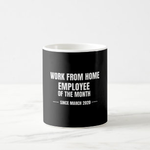 Mug Travail De L'Employé À Domicile Du Mois