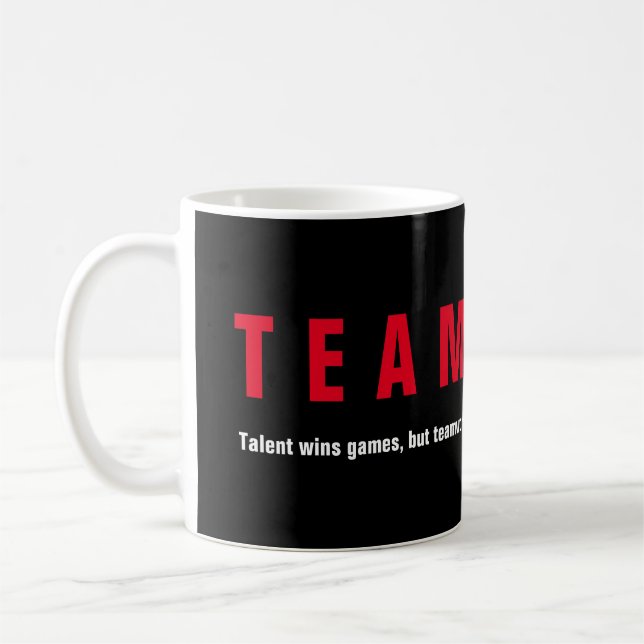 Mug Travail d'équipe Citation inspirationnelle Motivat (Gauche)