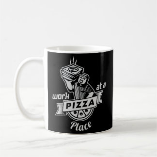 Mug Travail Sur Une Pizza Place