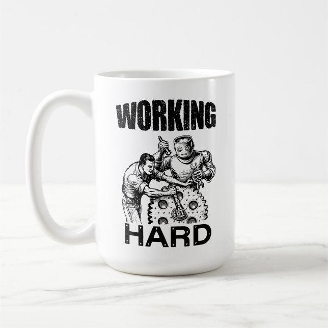Mug travailler dur (Gauche)