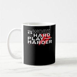 Mug Travailler dur Jouer Dur Motivationnel Jeu Hustant