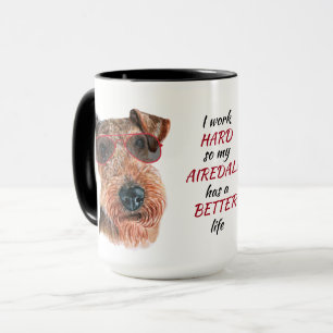 Mug Travailler dur pour mon chien Airedale