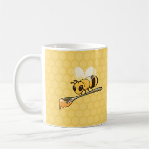 Mug Travailler l'abeille avec une cuillère