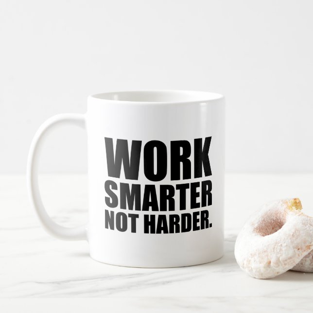 Mug Travailler plus intelligent pas plus difficile Mot (Avec donut)