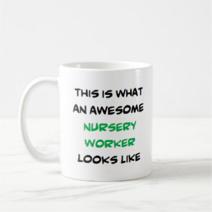 Mug travailleur de garderie, génial