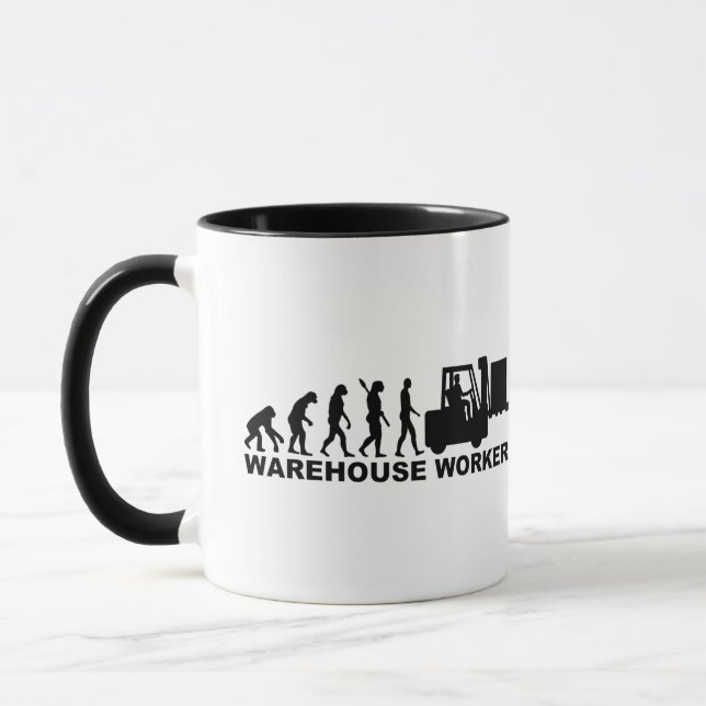 Mug Travailleur d'entrepôt d'évolution (Gauche)