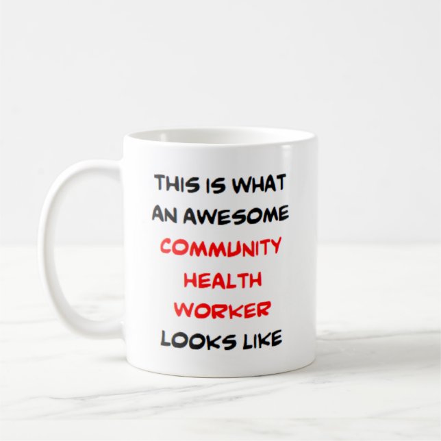 Mug travailleur en santé communautaire, génial (Gauche)