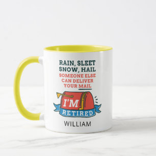 Mug Travailleur postal à la retraite Cadeau personnali
