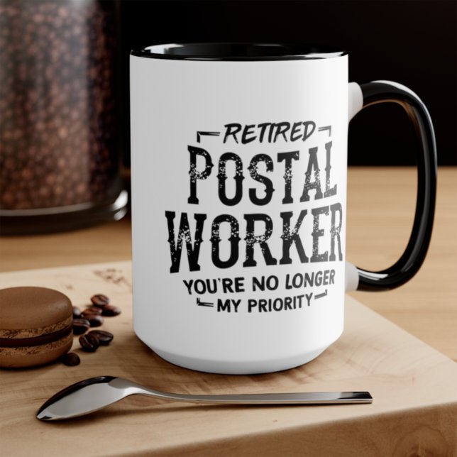 Mug Travailleur postal à la retraite n'ayant plus de p (Créateur téléchargé)