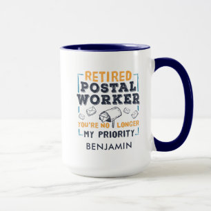 Mug Travailleur Postal Retraité Personnalisé Cadeau de