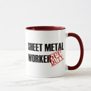 MUG TRAVAILLEUR QUI N'EST PAS DE SERVICE EN MÉTAL DE
