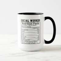 Travailleur social drôle Faits nutritionnels Staff
