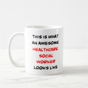 Mug travailleur social en soins de santé, génial