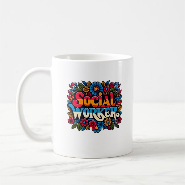 Mug Travailleurs sociaux Maîtres cadeaux MSW (Gauche)