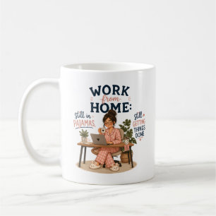 Mug Travaillez de la maison encore en pyjama