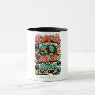 Mug Travaillez dur ou à peine de travail Personnalisé 