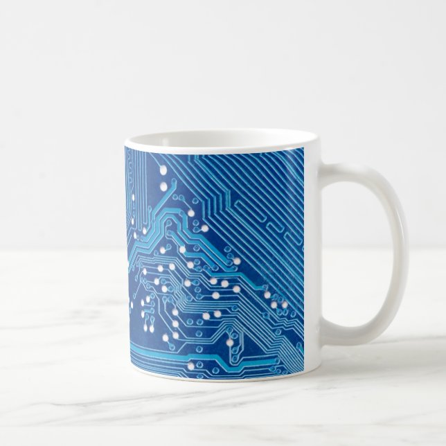 Mug Traverses sur une plaque d'ordinateur (Droite)