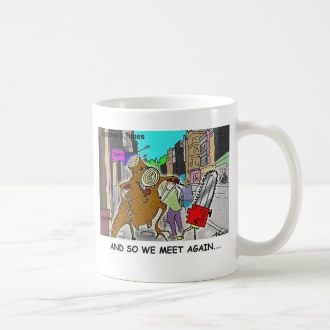 Mug Tree Vs Chain Saw Funny Rick London Cadeaux (Droite)
