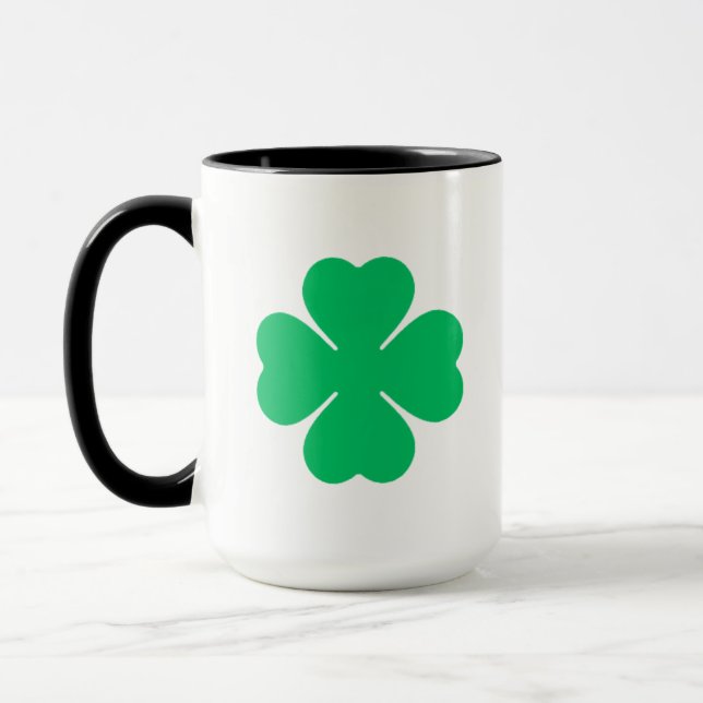 Mug Trèfle géant simple pour la chance  (Gauche)