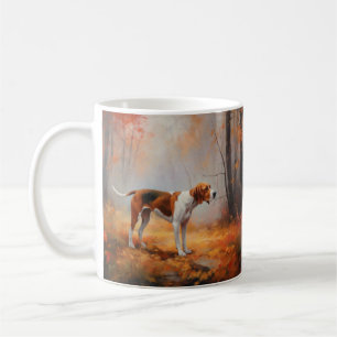Mug Trekking Walker Coonhound à l'automne Feuilles aut