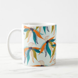 Mug Trendy floral sans couture motif dessinée à la mai