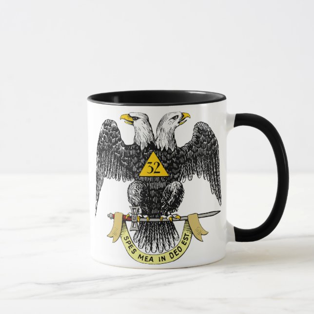 Mug trente-deuxième Noir écossais Eagle de rite de (Droite)