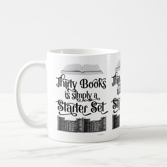 Mug Trente Lecteurs De Livres Conception D'Accolade (Gauche)