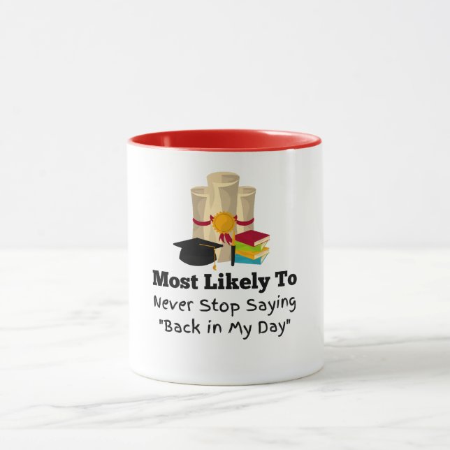 Mug Très probablement de dire de retour dans mon jour  (Centre)