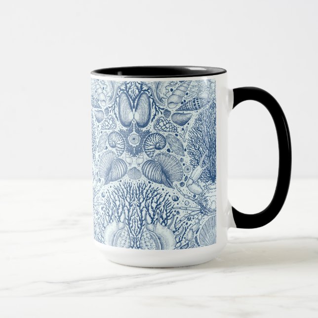 Mug Trésors de plage en bleu (Droite)