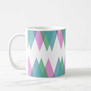 Mug Triangles rose et vert