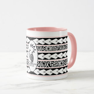 Mug Tribal Ethnic Alte Rose Tasse