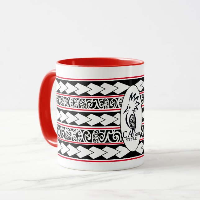 Mug Tribal Ethnic Rouge (Devant gauche)