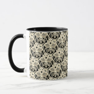 Mug tribal noir, blanc et bronzé