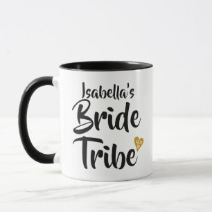 Mug Tribu de la mariée Or Date Cœur Personnalisé