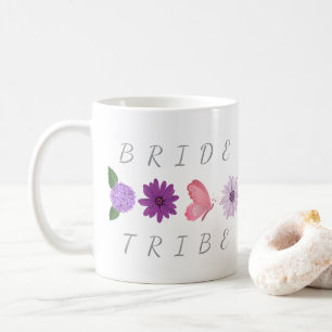 Mug Tribu de mariée papillon floral, fête de mariage