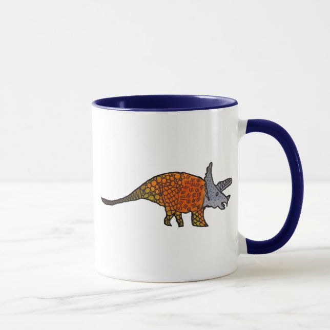 Mug Triceratops dinosaure mignon enfants illustration  (Droite)