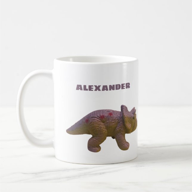 Mug Tricératops Et Votre Nom Toy Dinosaur (Gauche)