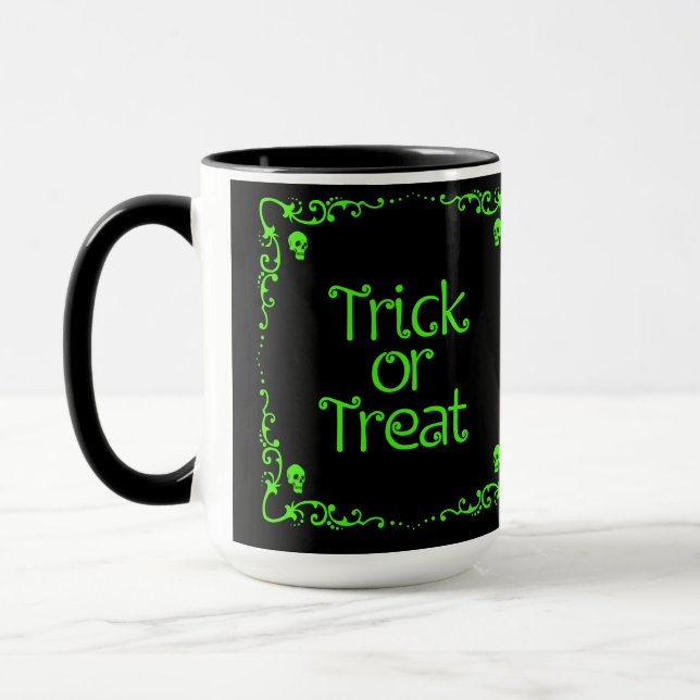 Mug Trick ou traitement vert mince (Gauche)