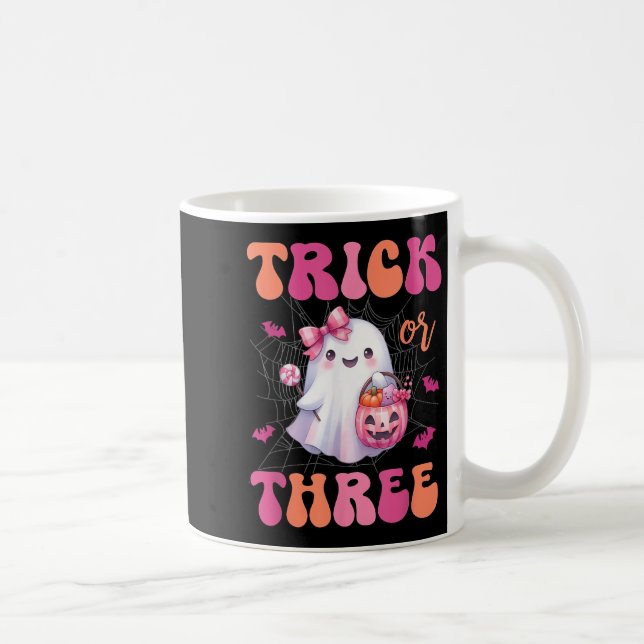 Mug Tricot Ou Trois Halloween Fantôme De 3 Ans Birthda (Droite)